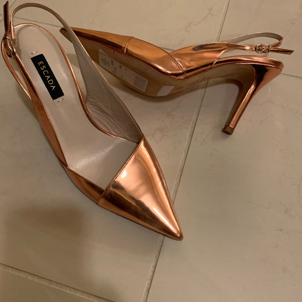 Brand new bronze metallic shoes